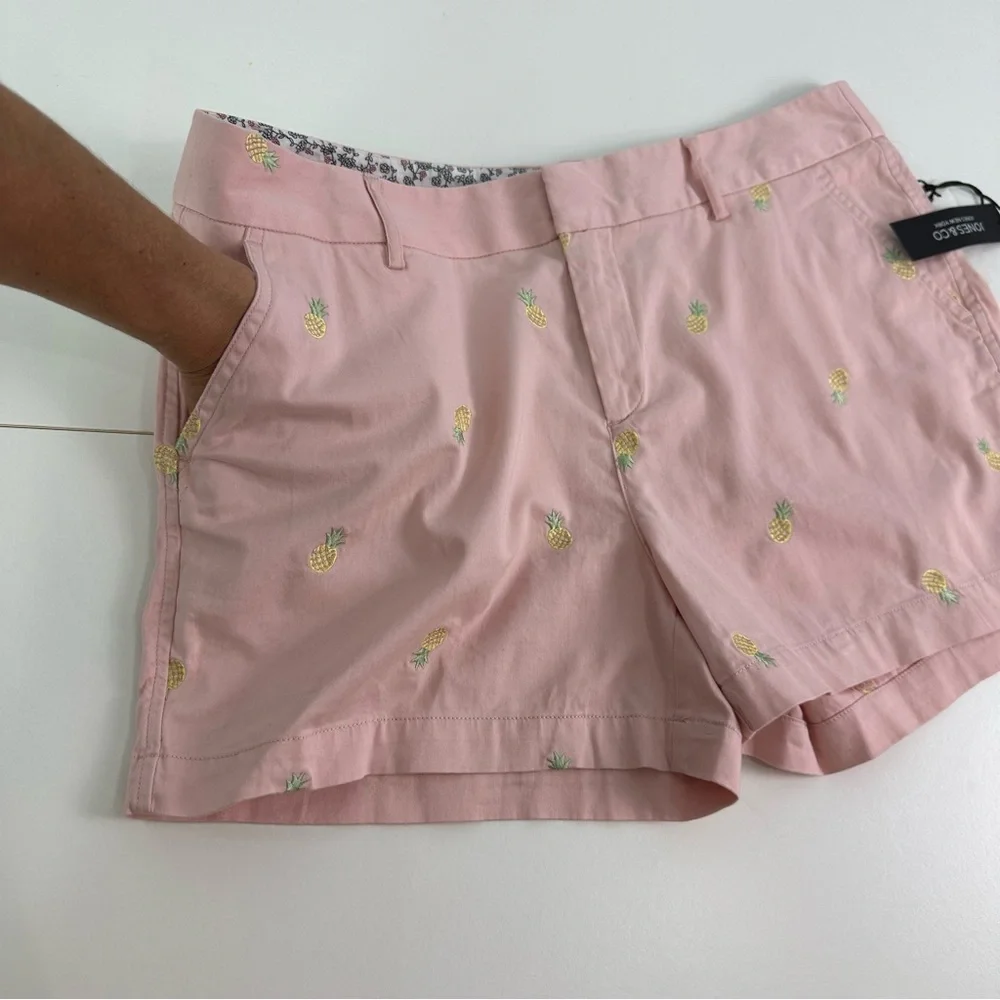 Jones & Co. Size 12 Set of Two Shorts New; Blue Palm Trees & Pink Pineapples